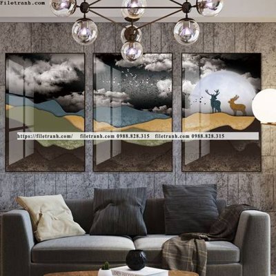 File in trần tranh bo 3 tam pha le guong 567 (bản gốc) hoa văn