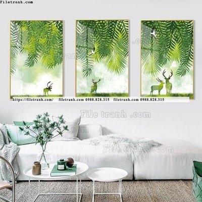 File tranh tranh bo 3 tam pha le guong 646 (gốc) in backlit film