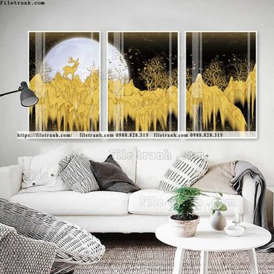 File tranh tranh bo 3 tam pha le guong 658 (ảnh gốc) không bị mờ