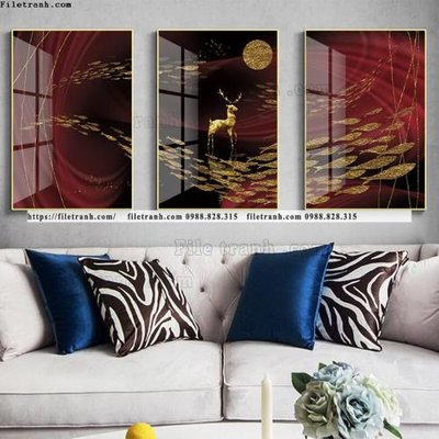 File gốc tranh bo 3 tam pha le guong 671 (chuẩn màu) cho in offset