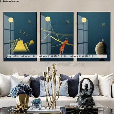 File tranh tranh bo 3 tam pha le guong 680 (gốc) chủ đề thành phố