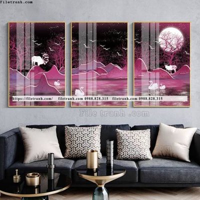 Download file gốc tranh bo 3 tam pha le guong 739 (in mica) 3D