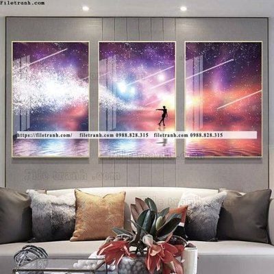 Download file tranh bo 3 tam pha le guong 764 (gốc) in mica ốp bếp