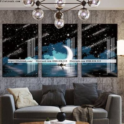 File tranh gốc tranh bo 3 tam pha le guong 815 (bản đẹp) độc quyền