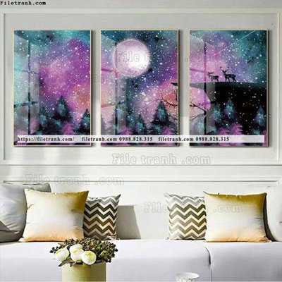 Download file tranh bo 3 tam pha le guong 827 (chất lượng in ấn)