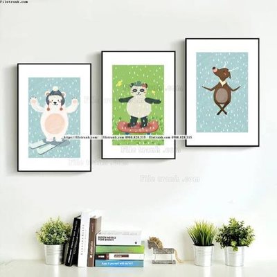 File gốc tranh bo 3 tranh hoat hinh tre em ngho nghinh 500 (PNG) chất lượng cao