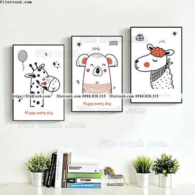 File gốc tranh bo 3 tranh hoat hinh tre em ngho nghinh 512 (ảnh chi tiết) để in ấn