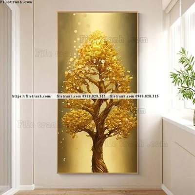 File gốc tranh cay man tai loc loi vao 503 (in tráng gương) ốp tường