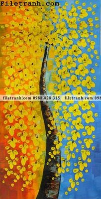 File in trần tranh cay tien hoa mai tai loc 110 (bản gốc) mây trời