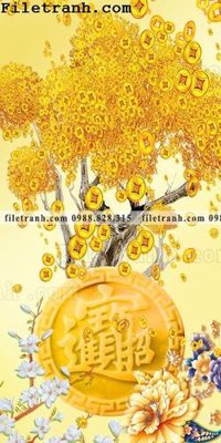 File tranh tranh cay tien hoa mai tai loc 150 (bản gốc) treo quán cafe