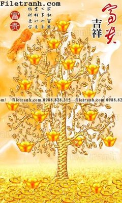 Tải file tranh cay tien hoa mai tai loc 156 (ảnh gốc) in gạch men