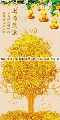 Mua file gốc tranh cay tien hoa mai tai loc 164 (chất lượng) tại Filetranh.com