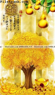 File in lụa tranh cay tien hoa mai tai loc 170 (chất lượng cao) tranh cay tien hoa mai tai loc 170
