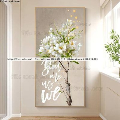 File tranh tranh cay xanh tuoi va co day leo 500 (bản gốc) treo quán cafe