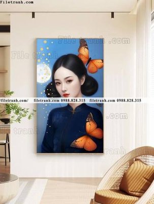 Tải file gốc tranh chan dung co gai truu tuong 504 (bản PSD) gốc