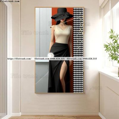 File gốc tranh chan dung co gai truu tuong 537 (trang trí) phòng trẻ em