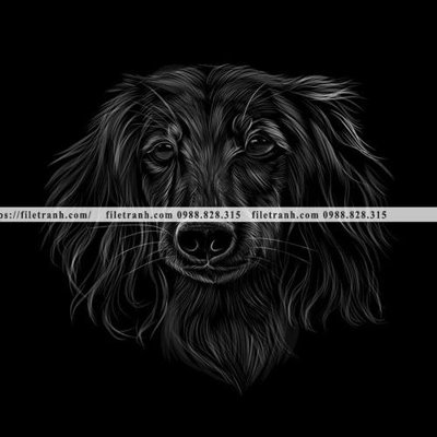 File tranh tranh chan dung dong vat den trang 1551 (bản gốc) in lụa 5D