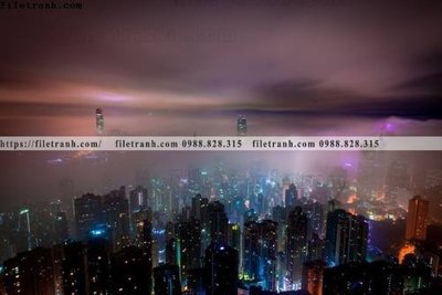 File gốc tranh chup anh thanh pho dang ngang 401 (in lụa) cao cấp