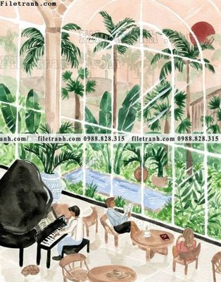 File gốc tranh co gai truu tuong bac au 605 (trang trí) cho phòng khách