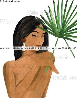 File tranh gốc PSD tranh co gai truu tuong bac au 618 còn nguyên layer