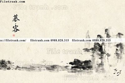 File gốc tranh co ve trung quoc 509 (in lụa) hoa văn cổ điển