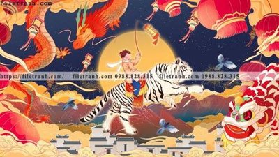 Tải file gốc tranh con ho 513 dùng cho in ấn