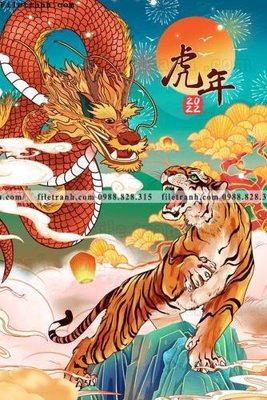 File gốc tranh con ho 519 (in tráng gương) ốp tường