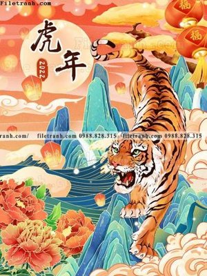 Tải file gốc tranh con ho 530 (in khổ lớn) không mờ