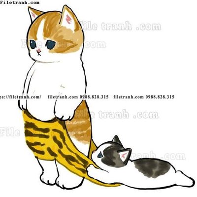 Tải file tranh gốc tranh con meo ve tay 626 chất lượng cao