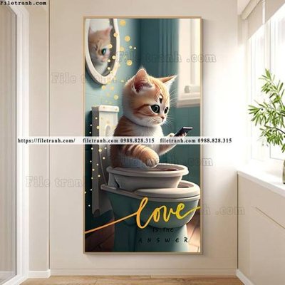 Tải file gốc tranh con meo ve tay ben cua so 501 (bản PSD) còn layer