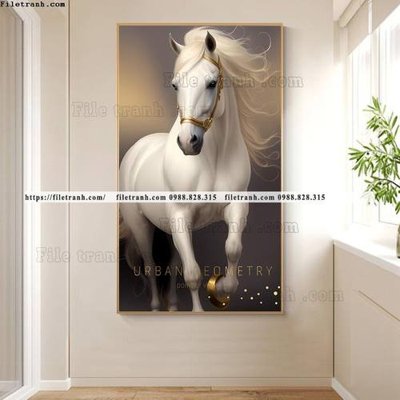 File tranh tranh con ngua trang 1 minh tuyet dep 509 (gốc) chủ đề trẻ em