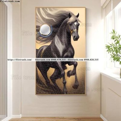 Tải file tranh con ngua trang 1 minh tuyet dep 514 (PSD) cho in ấn quảng cáo