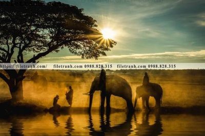 File gốc tranh con voi 133 (phong cách) châu Âu