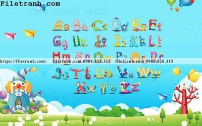 File ảnh tranh dan hoat hinh phong tre em ve tay 106 (gốc) trang trí khách sạn