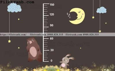 File in mica tranh dan hoat hinh phong tre em ve tay 124 (bản gốc) siêu trong