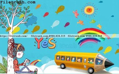 File in trần tranh dan hoat hinh phong tre em ve tay 128 (bản gốc) trời sao