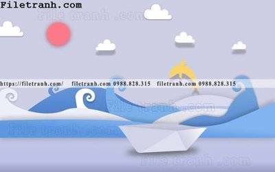 File tranh tranh dan hoat hinh phong tre em ve tay 135 (file gốc) chủ đề phong thủy