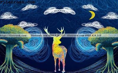 Tải file tranh dan hoat hinh phong tre em ve tay 244 (gốc) làm tranh treo tường