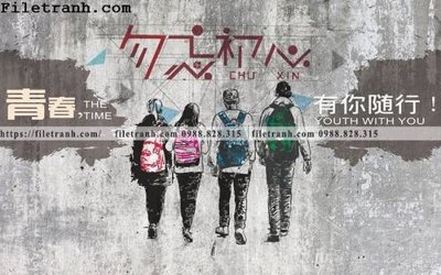 File in mica tranh dan tuong mang den su tre trung hoai niem retro 139 (bản gốc) siêu trong