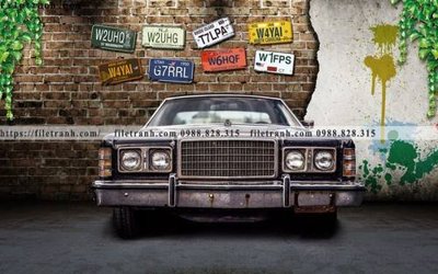 File tranh PSD tranh dan tuong xe may o to co dien 236 chất lượng cao