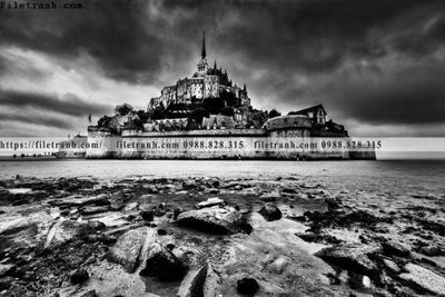 Download file tranh den trang phong canh 568 (gốc) in mica cao cấp