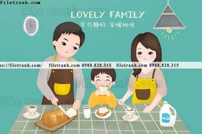 Tải file gốc tranh gia dinh 608 (bản PSD) còn layer