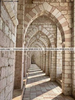 File gốc tranh hanh lang 3d 347 (in lụa) tranh phong thủy