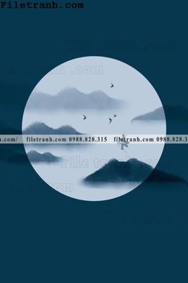 File gốc tranh hieu ung ba chieu tron phong cach Trung Quoc 143 (in mica) làm bảng hiệu