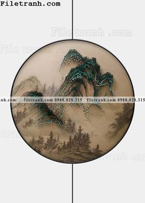 File ảnh tranh hieu ung ba chieu tron phong cach Trung Quoc 283 (gốc) in standee