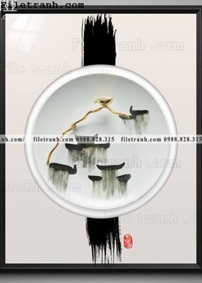 File gốc tranh hieu ung ba chieu tron phong cach Trung Quoc 381 (thiết kế) độc quyền