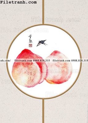 File gốc in tráng gương tranh hieu ung ba chieu tron phong cach Trung Quoc 412 chi tiết