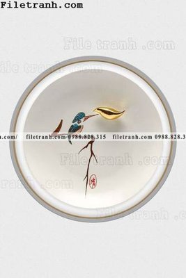 File ảnh tranh hieu ung ba chieu tron phong cach Trung Quoc 440 (gốc) in PP, decal