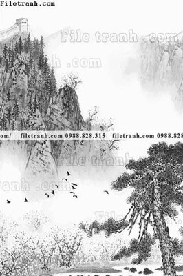 Tải file tranh hinh anh vector phong cach muc 1542 (ảnh gốc) in gạch men