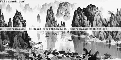 File tranh trang trí tranh hinh anh vector phong cach muc 1545 (tải file gốc)